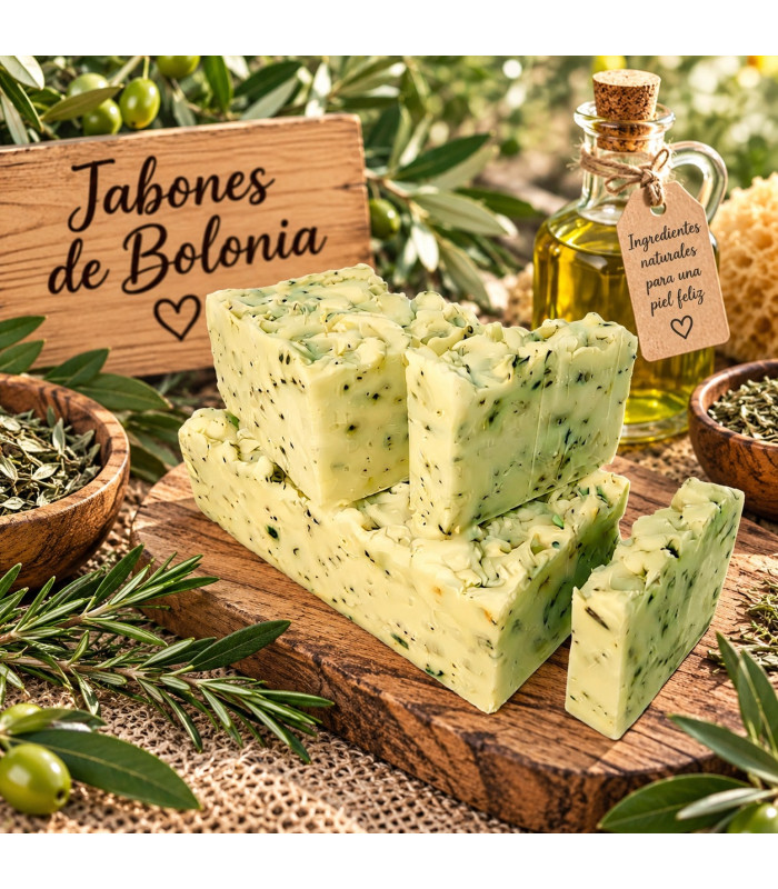 Jabón Natural de Aceite de Oliva y Árbol de Té para Piel Grasa