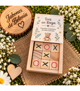 Juego Tres en Raya de madera personalizado para eventos