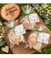 Peonza de madera personalizada para comunión, bautizo y boda
