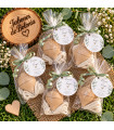 Peonza de madera personalizada para comunión, bautizo y boda