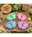 Piececitos de jabón personalizados para bautizos  y baby shower