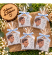Imán personalizado con foto para bautizo y comunión