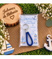 Llavero de Polipiel con Tarjeta Personalizada para Bautizo,Comunión y Eventos