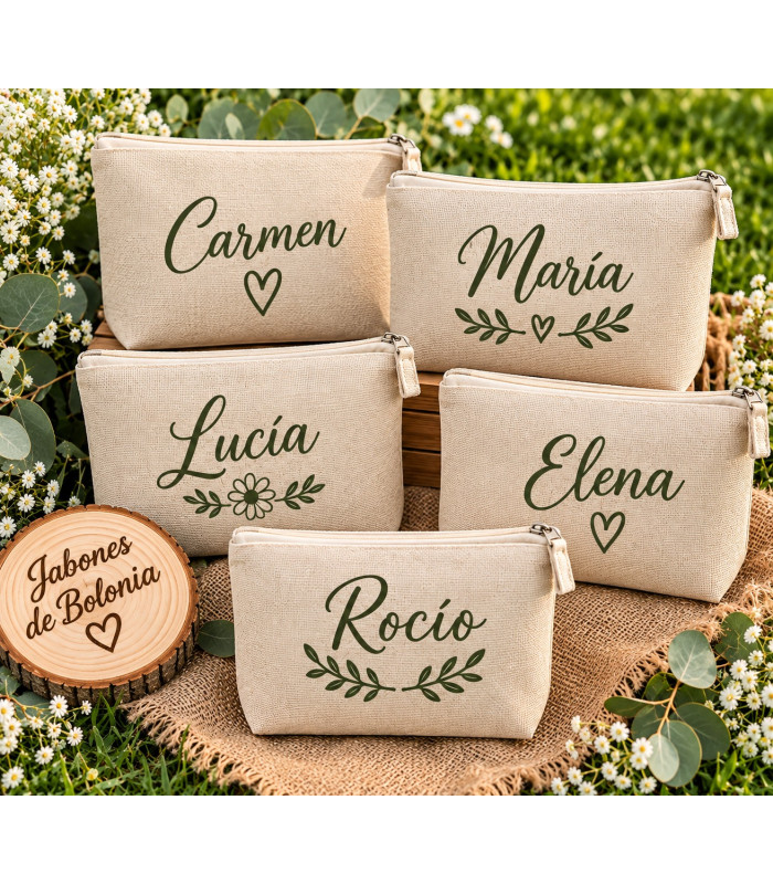Neceser personalizado con nombre para bodas, comuniones y bautizos