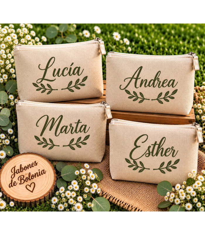 Neceser personalizado con nombre para bodas, comuniones y bautizos