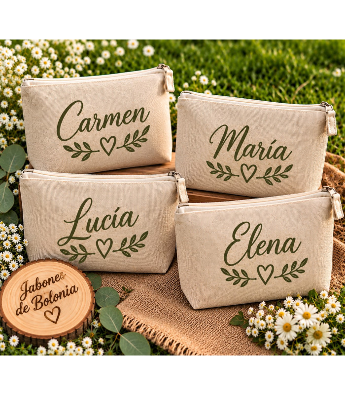Neceser personalizado con nombre para bodas, comuniones y bautizos