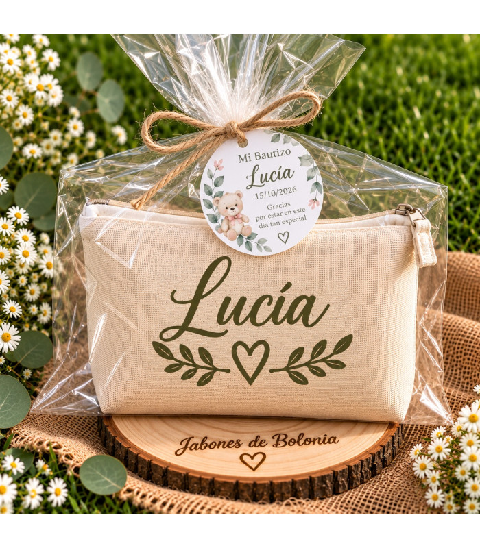 Neceser personalizado con nombre para bodas, comuniones y bautizos