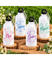 Botella personalizada con nombre para comuniones, bautizos y eventos