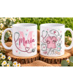Taza Personalizada De Profesiones Con Nombre e Inicial