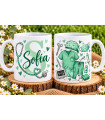 Taza Personalizada De Profesiones Con Nombre e Inicial
