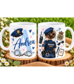 Taza Personalizada De Profesiones Con Nombre e Inicial