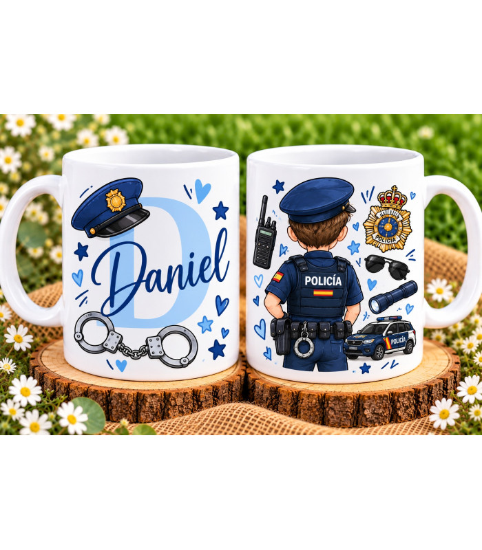 Taza Personalizada De Profesiones Con Nombre e Inicial