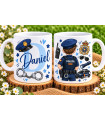 Taza Personalizada De Profesiones Con Nombre e Inicial