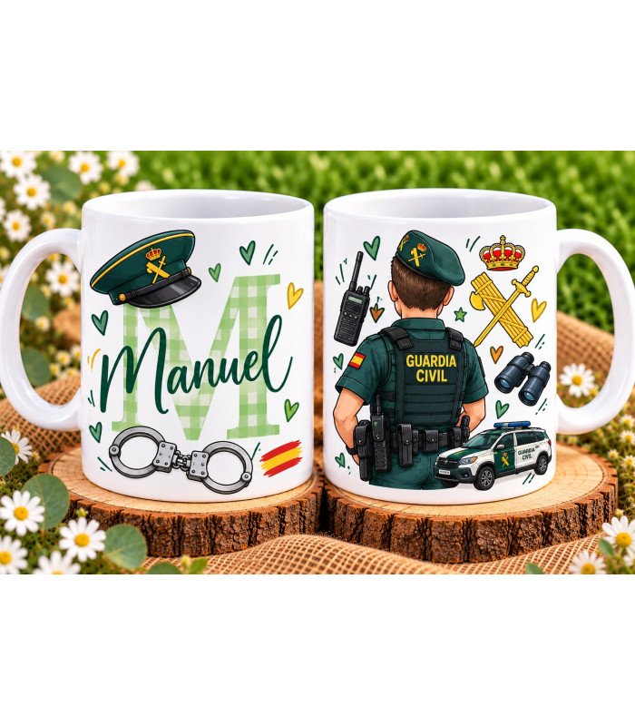 Taza Personalizada De Profesiones Con Nombre e Inicial