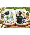 Taza Personalizada De Profesiones Con Nombre e Inicial