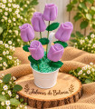 Ramo De Rosas De Jabón En Cubo Decorativo