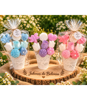 Ramo De Jabones Artesanales En Maceta Decorativa