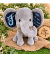 Elefante De Peluche Personalizado Con Datos De Nacimiento