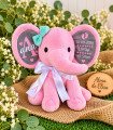 Elefante De Peluche Personalizado Con Datos De Nacimiento