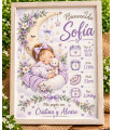 Lámina De Nacimiento Personalizada Con Datos Del Bebé