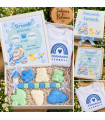 Caja Regalo Para Bebé Personalizada Con Body, Jabones Y Lámina De Nacimiento
