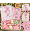 Caja Regalo Para Bebé Personalizada Con Body, Jabones Y Lámina De Nacimiento