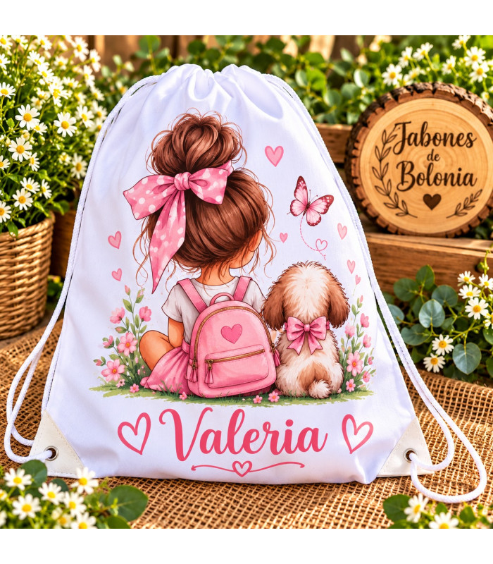 Mochila De Cuerdas Personalizada Con Nombre Y Diseño