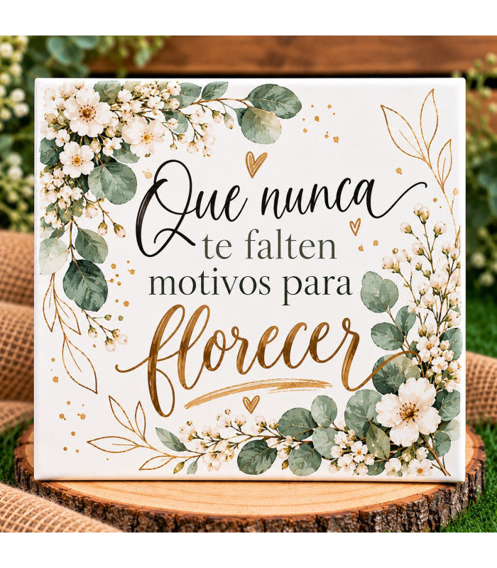 Azulejo Personalizado Sublimado Con Diseño Y Frase