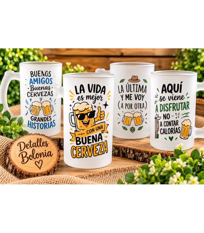 Jarra De Cerveza Personalizada Con Frase O Diseño