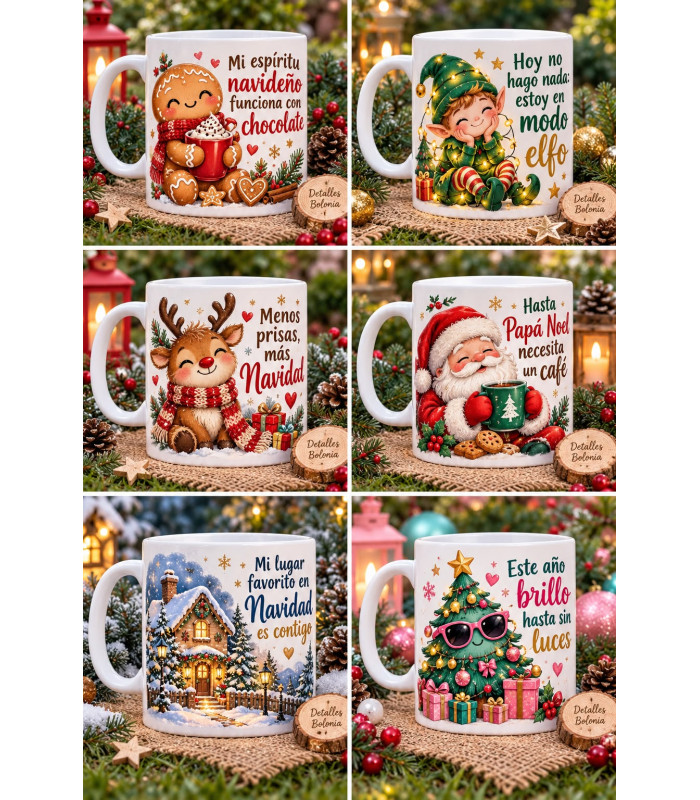 Taza De Navidad Personalizada Con Nombre Y Diseño