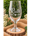 Copa De Cerveza Personalizada Con Nombre Grabado En Cristal