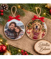 Bolas De Navidad De Madera Personalizadas Con Foto