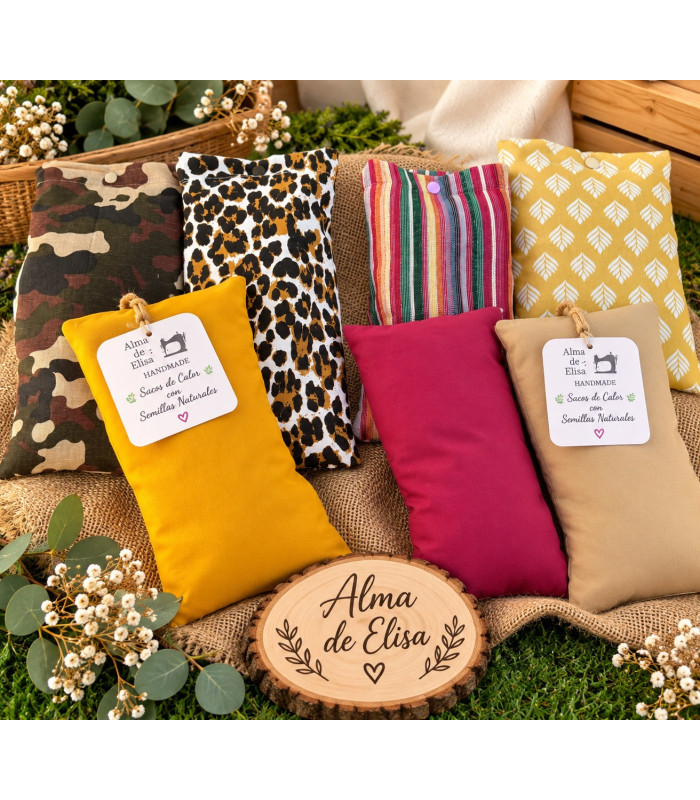 Saco Térmico De Semillas Naturales Con Aromas Y Funda Lavable