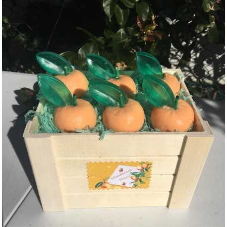 CAJA DE 6 MANDARINAS DE JABÓN