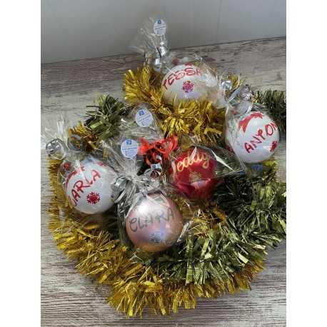 BOLAS DE NAVIDAD PERSONALIZADAS 8 CM